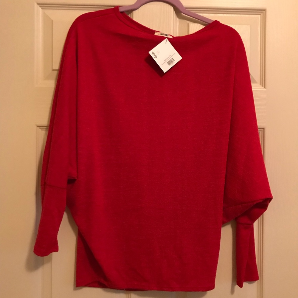 Red Dolman Boutique Top